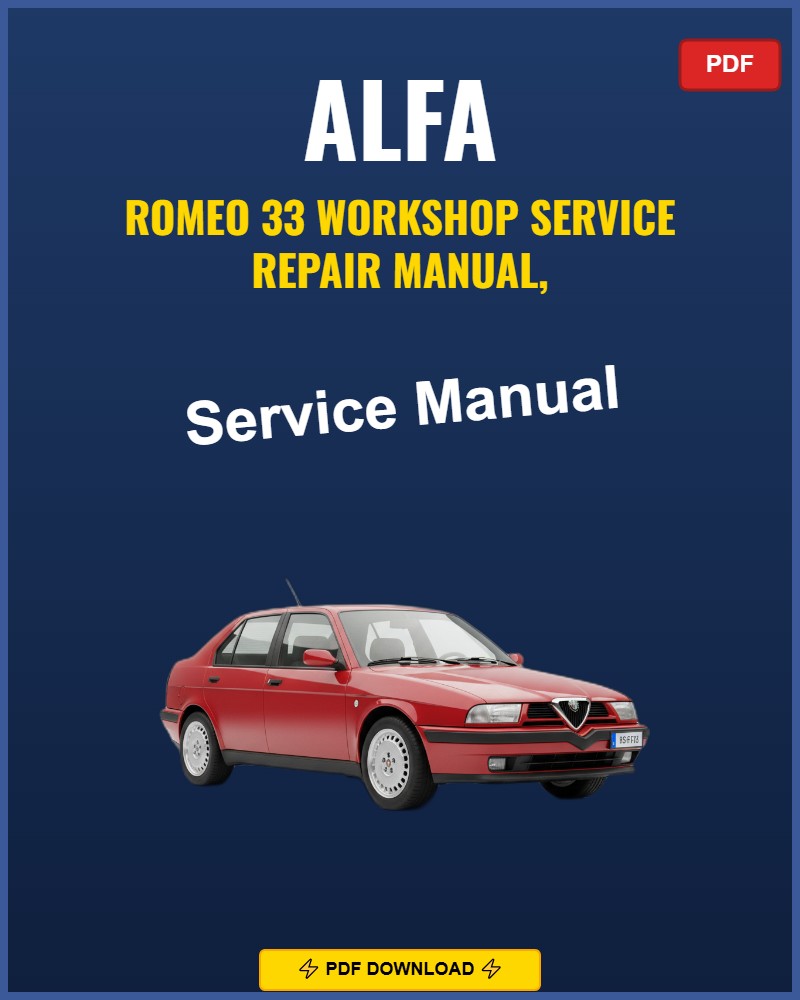 Alfa Romeo 33 Repair Workshop Manual