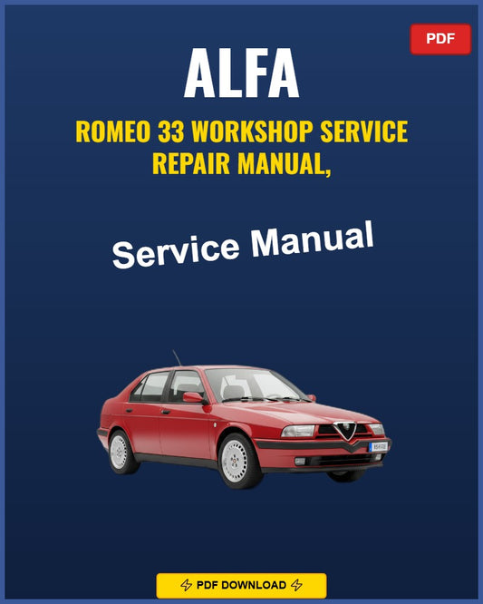 Alfa Romeo 33 Repair Workshop Manual