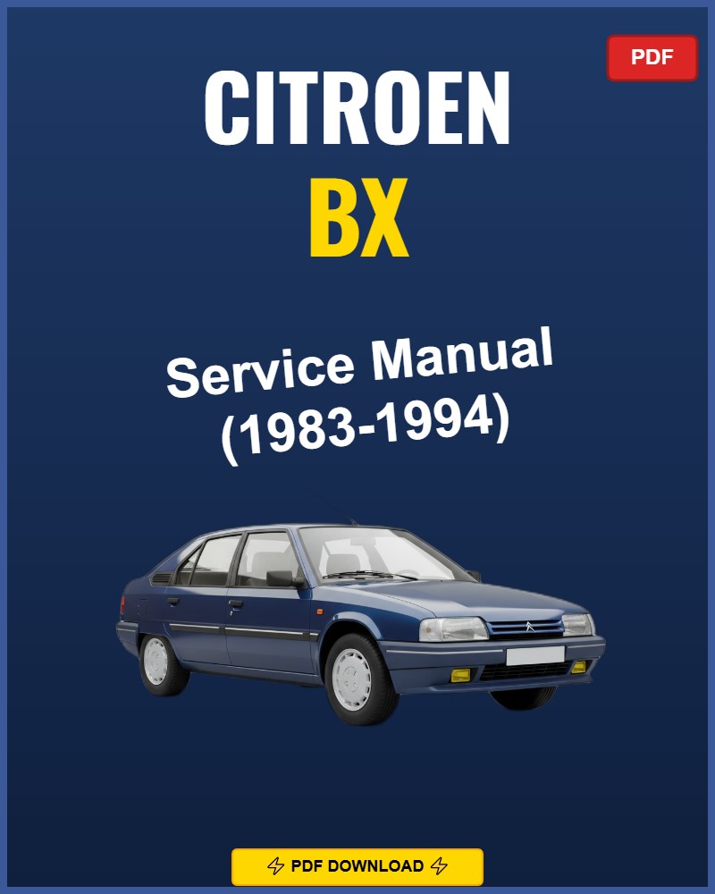 Citroen Bx 1983-1994 Repair Workshop Manual | 1983 1984 1985 1986 1987 1988