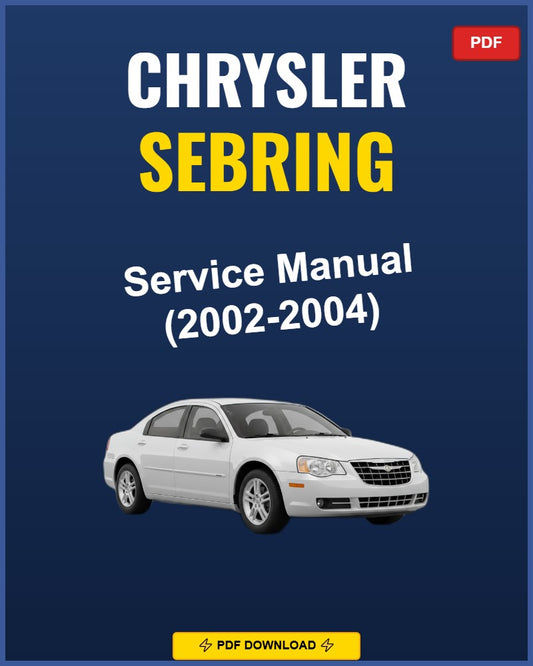 Chrysler Sebring 2002-2004 Repair Workshop Manual | 2002 2003 2004