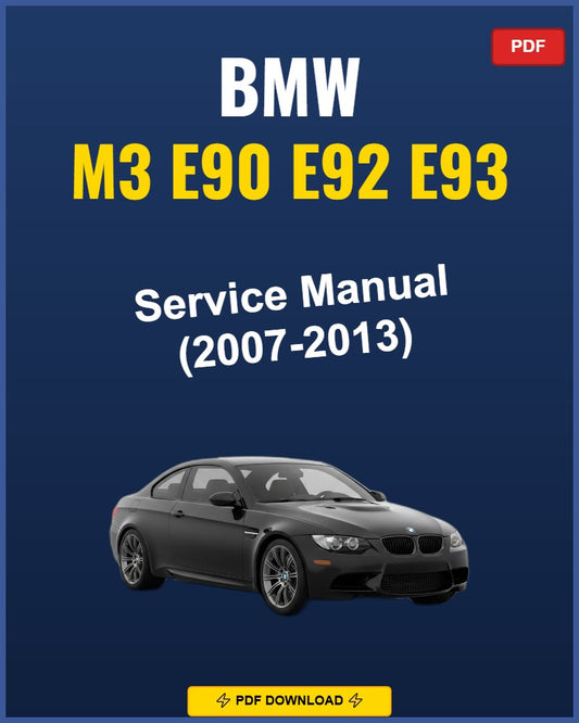 Bmw M3 E90 E92 E93 2007-2013 Repair Workshop Manual | 2007 2008 2009 2010 20
