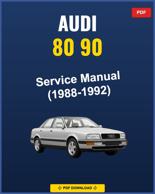 Audi 80 90 1988-1992 Repair Workshop Manual | 1988 1989 1990 1991 1992