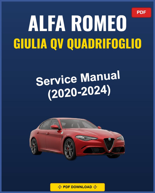 Alfa Giulia Qv Quadrifoglio 2020-2024 Repair Workshop Manual | 2020 2021 202