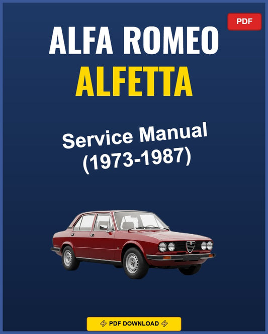 Alfa Romeo Alfetta 1973-1987 Repair Workshop Manual | 1973 1974 1975 1976 19