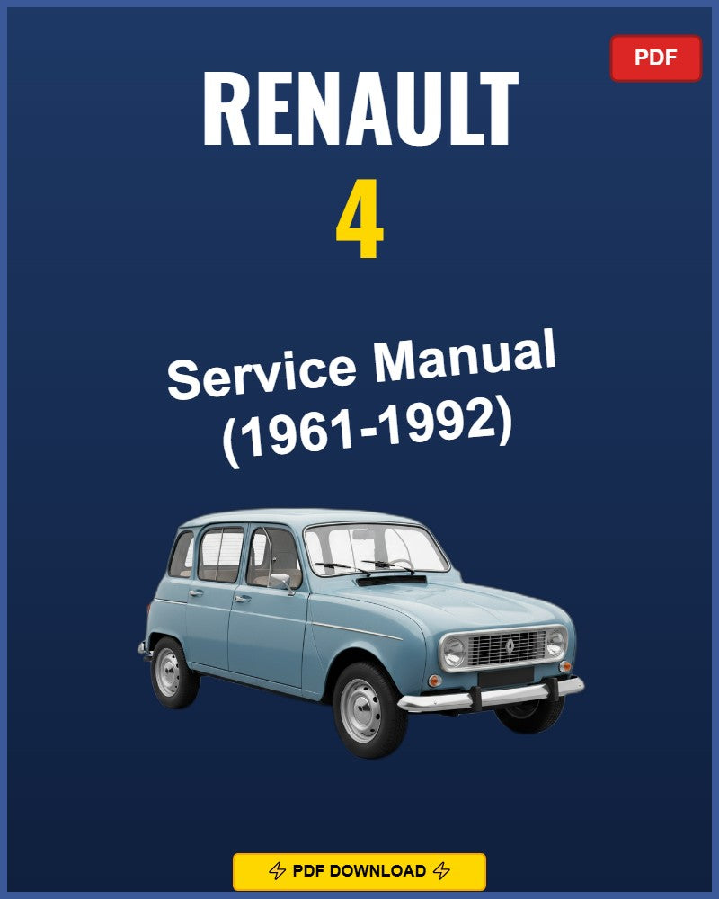 Renault 4 1961-1992 Repair Workshop Manual | 1961 1962 1992