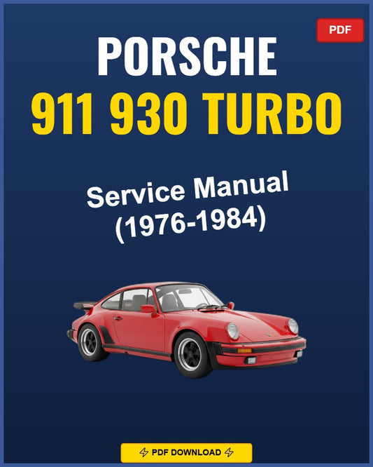 Porsche 911 930 Turbo 1976-1984 Repair Workshop Manual | 1976 1977 1978 1979