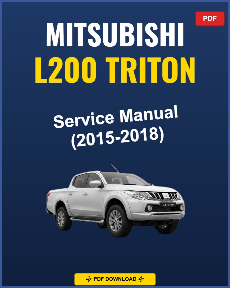 Mitsubishi L200 Triton 2015-2018 Repair Workshop Manual | 2015 2016 2017