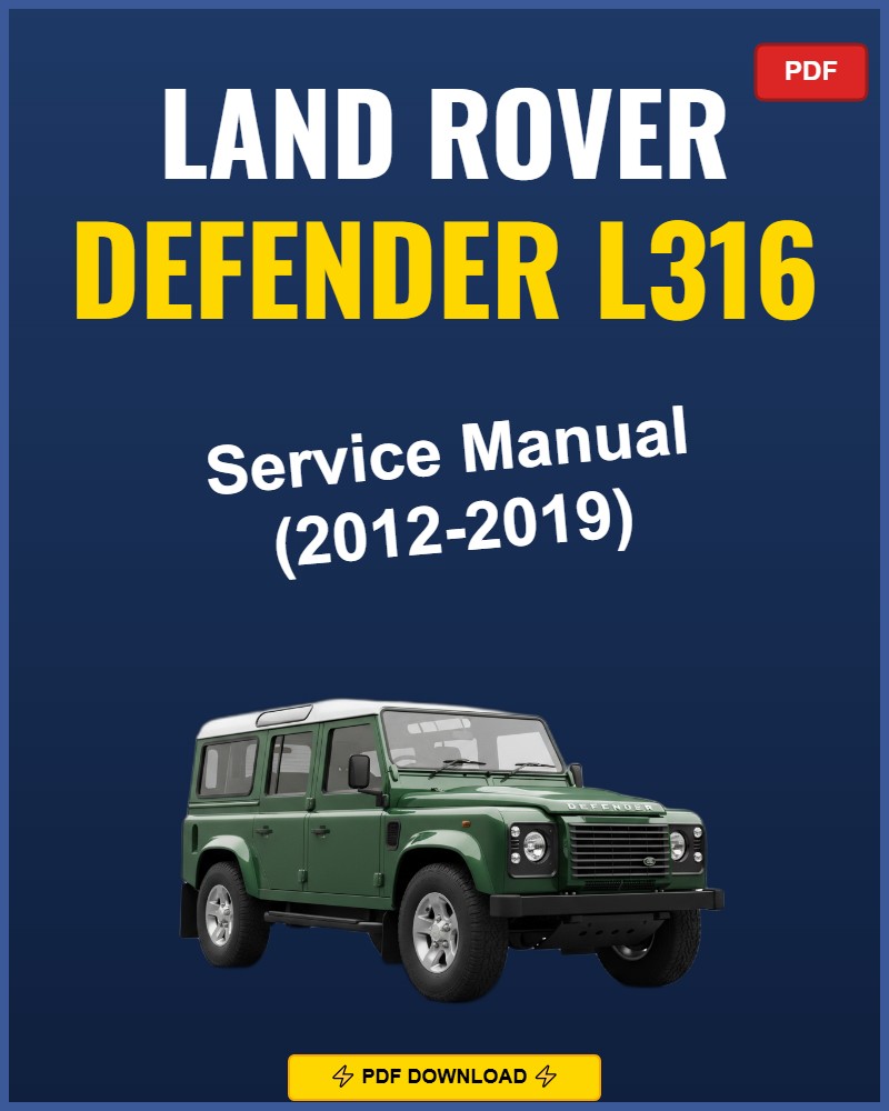 Land Rover Defender 2012-2019 Repair Workshop Manual | 2012 2013 2014 2015