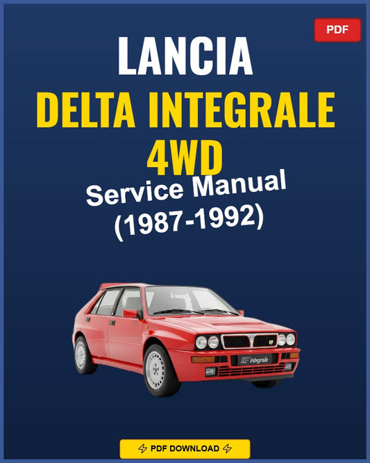 Lancia Delta Integrale 4Wd 1987-1992 Repair Workshop Manual | 1987 1988 1989