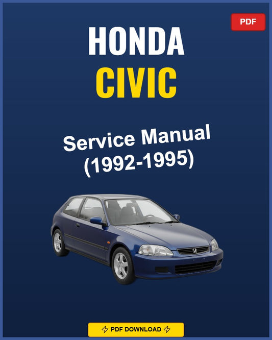 Honda Civic 1992-1995 Repair Workshop Manual | 1992 1993 1994 1995