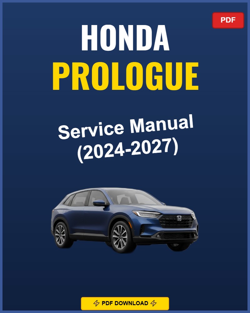 Honda Prologue 2024 Repair Workshop Manual | 2024
