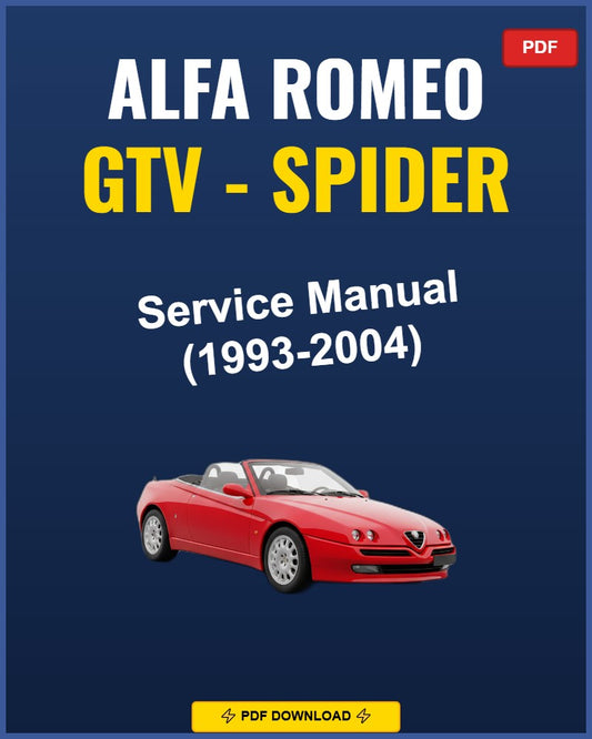 Alfa Romeo GTV Spider 1993-2004 Repair Workshop Manual | 1993 1994 1995 1996