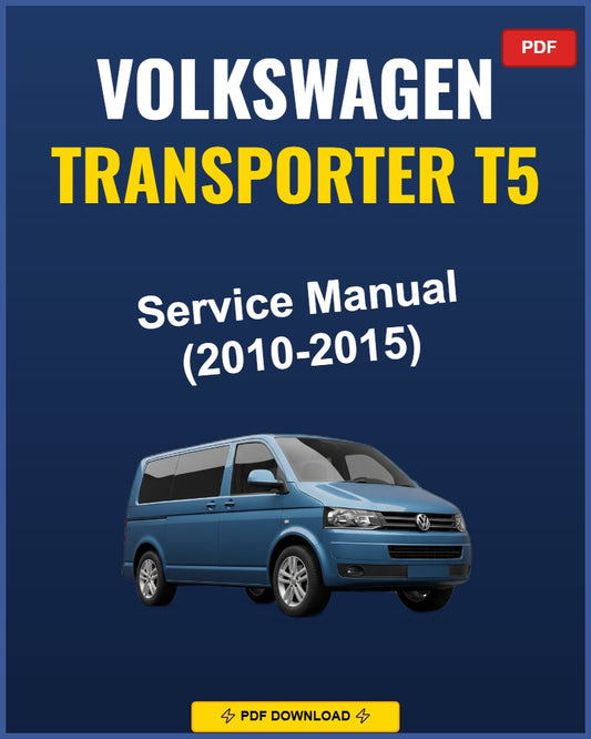 Volkswagen Transporter T5 2010-2015 Repair Workshop Manual | 2010 2011 2012