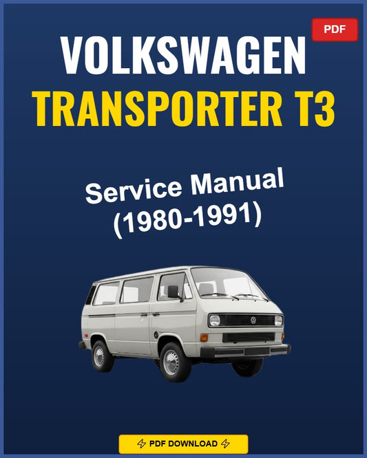 Volkswagen Transporter T3 1980-1991 Repair Workshop Manual | 1980 1981 1982