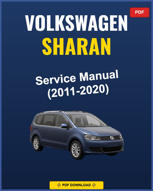 Volkswagen Sharan 2011-2020 Repair Workshop Manual | 2011 2012 2013 2014