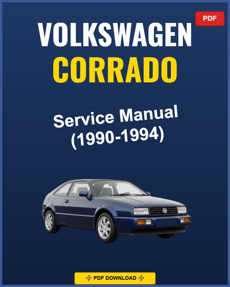 Volkswagen Corrado 1990-1994 Repair Workshop Manual | 1990 1991 1992 1993