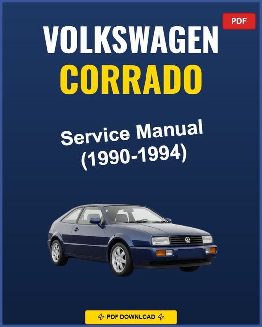 Volkswagen Corrado 1990-1994 Repair Workshop Manual | 1990 1991 1992 1993