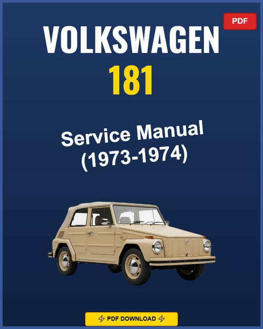 Volkswagen 181 1973-1974 Repair Workshop Manual | 1973 1974