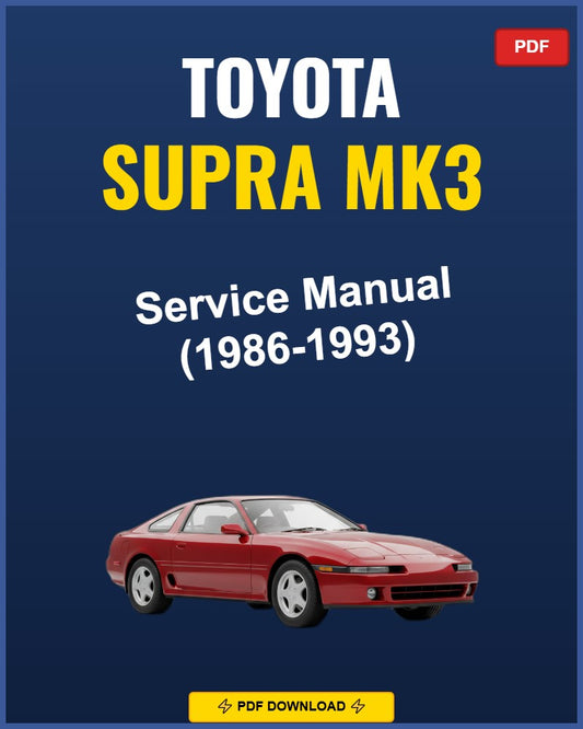 Toyota Supra Mk3 1986-1993 Repair Workshop Manual | 1986 1987 1988 1989 1990