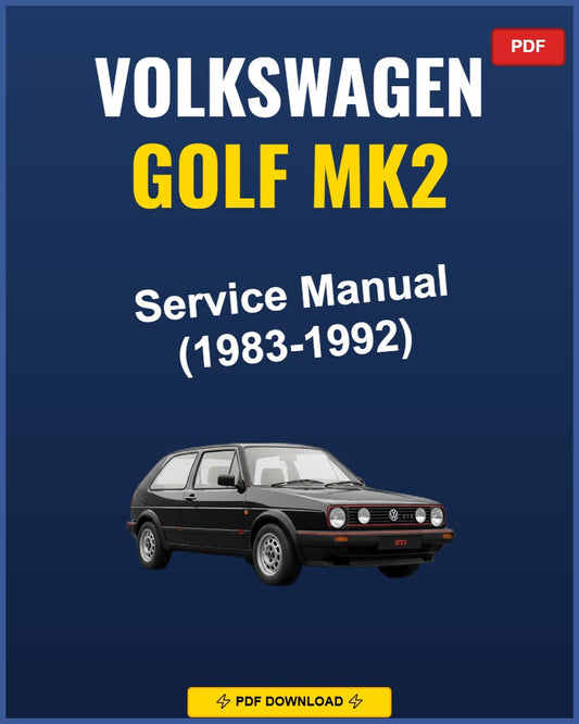 Volkswagen Golf Mk2 1983-1992 Repair Workshop Manual | 1983 1984 1985 1986