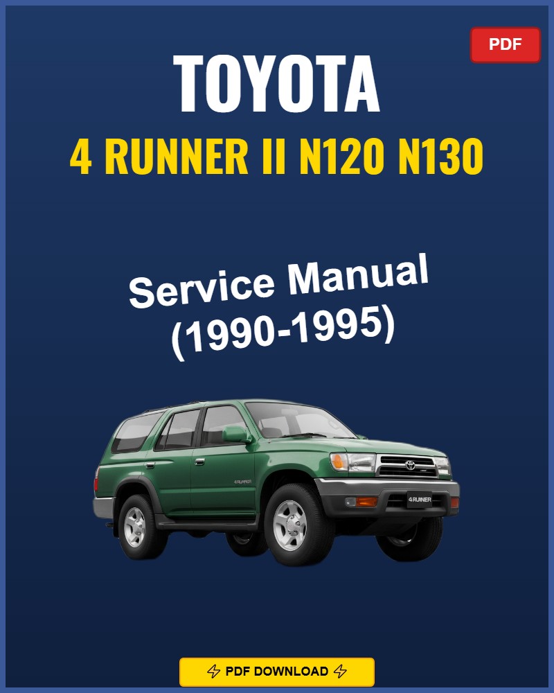 Toyota 4 Runner II N120 N130 1990-1995 Repair Workshop Manual | 1990 1991 19