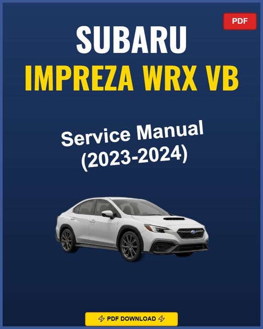 Subaru Impreza Wrx Vb 2023-2024 Repair Workshop Manual | 2023 2024
