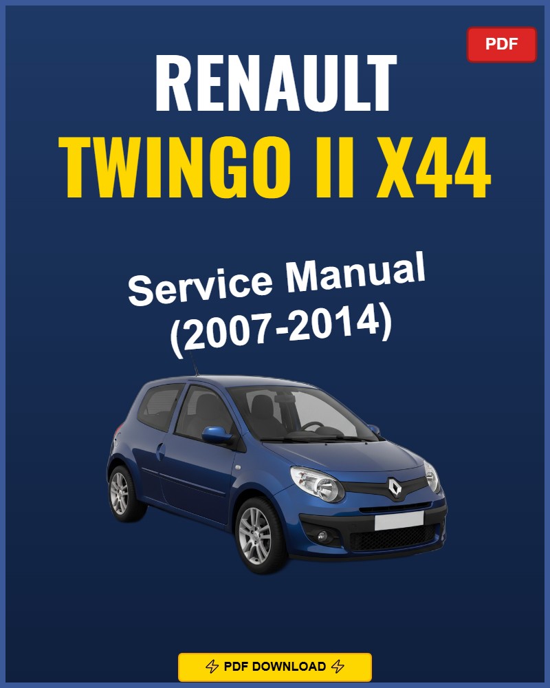 Renault Twingo Ii X44 2007-2014 Repair Workshop Manual | 2007 2008 2009 2010