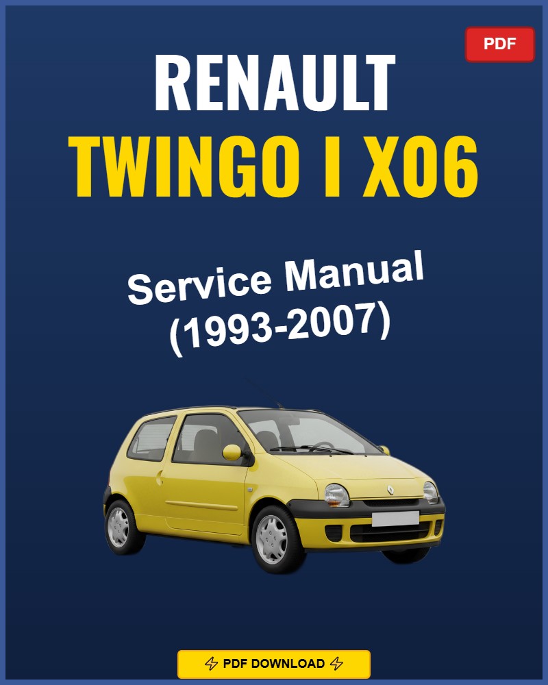 Renault Twingo I X06 1993-2007 Repair Workshop Manual | 1993 1994 1995 1996