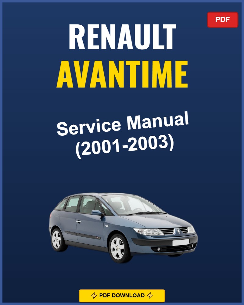 Renault Avantime 2001-2003 Repair Workshop Manual | 2001 2002 2003