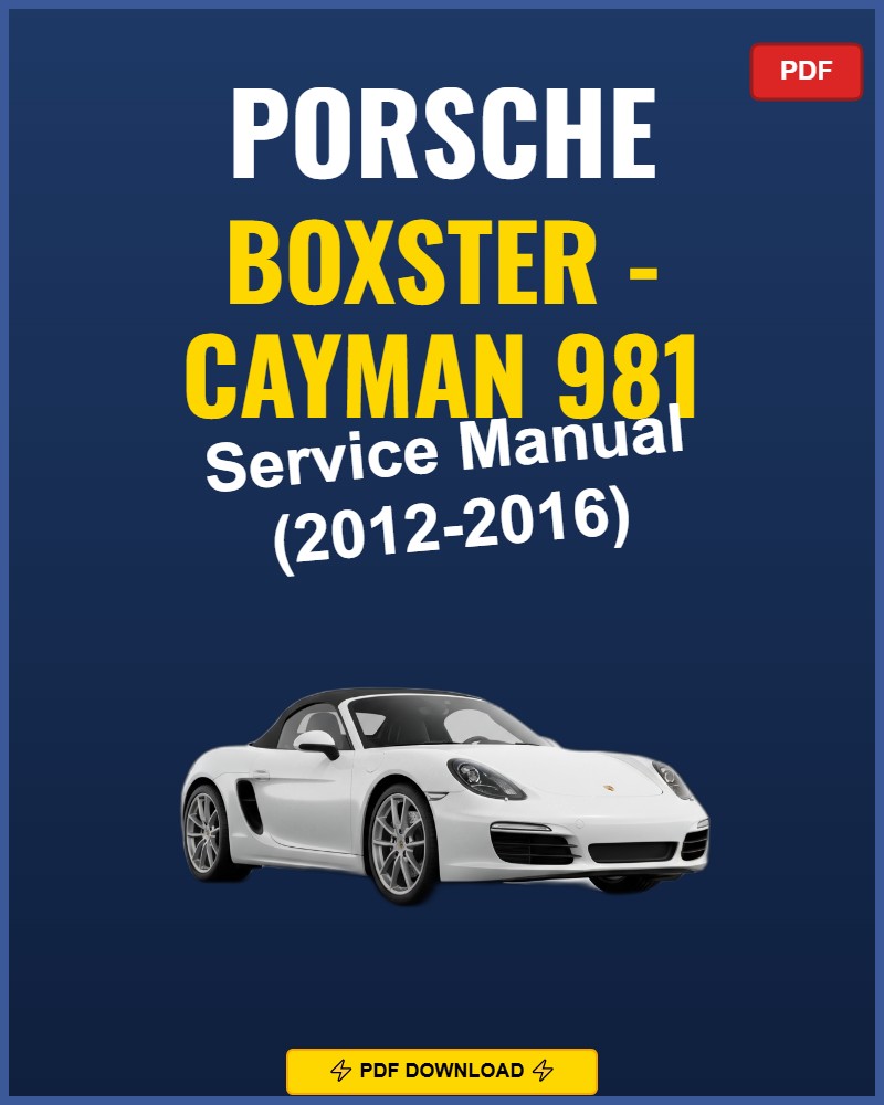 Porsche Boxster Cayman 2012-2016 Repair Workshop Manual | 2012 2013