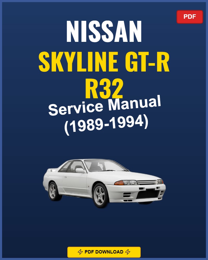 Nissan Skyline Gt-R R32 1989-1994 Repair Workshop Manual | 1989 1990 1991