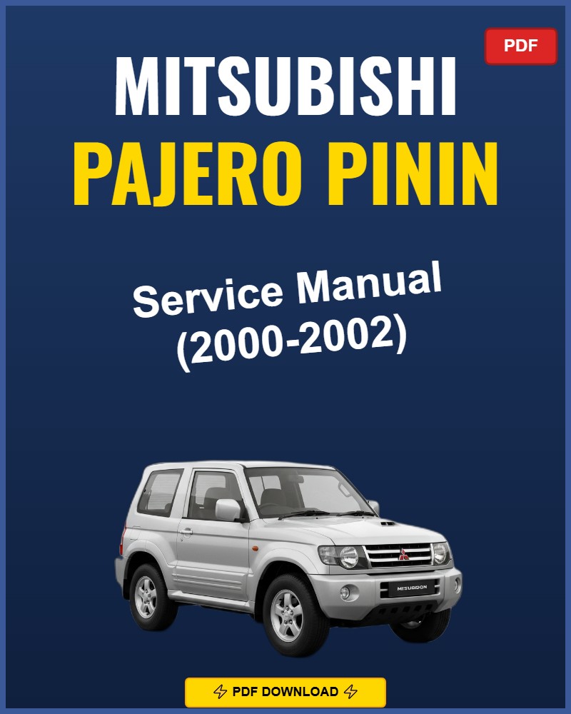 Mitsubishi Pajero Pinin 2000-2002 Repair Workshop Manual | 2000 2001 2002