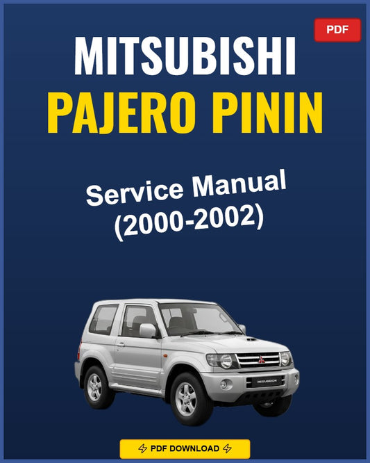 Mitsubishi Pajero Pinin 2000-2002 Repair Workshop Manual | 2000 2001 2002