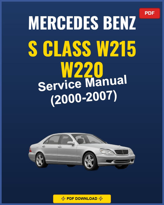 Mercedes Benz S Class W215 W220 2000-2007 Repair Workshop Manual | 2000 2001