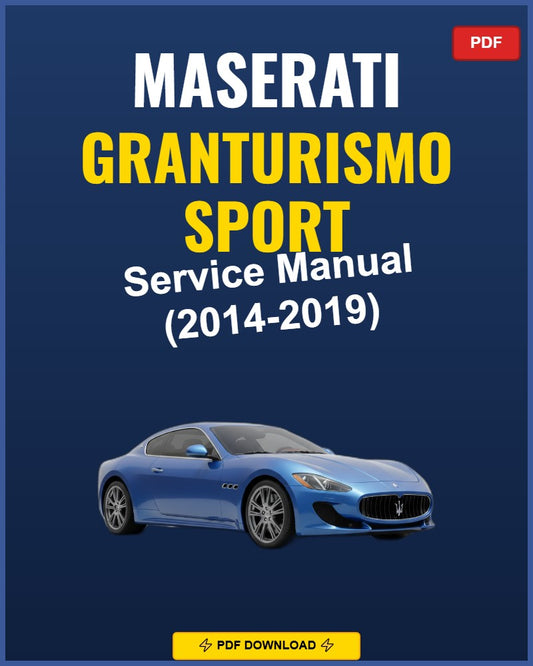 Maserati Granturismo Sport 2014-2019 Repair Workshop Manual | 2014 2015