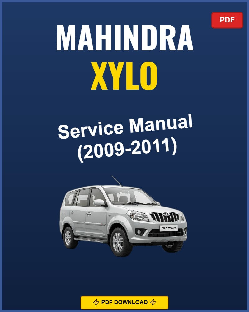 Mahindra Xylo 2009-2011 Repair Workshop Manual | 2009 2010 2011