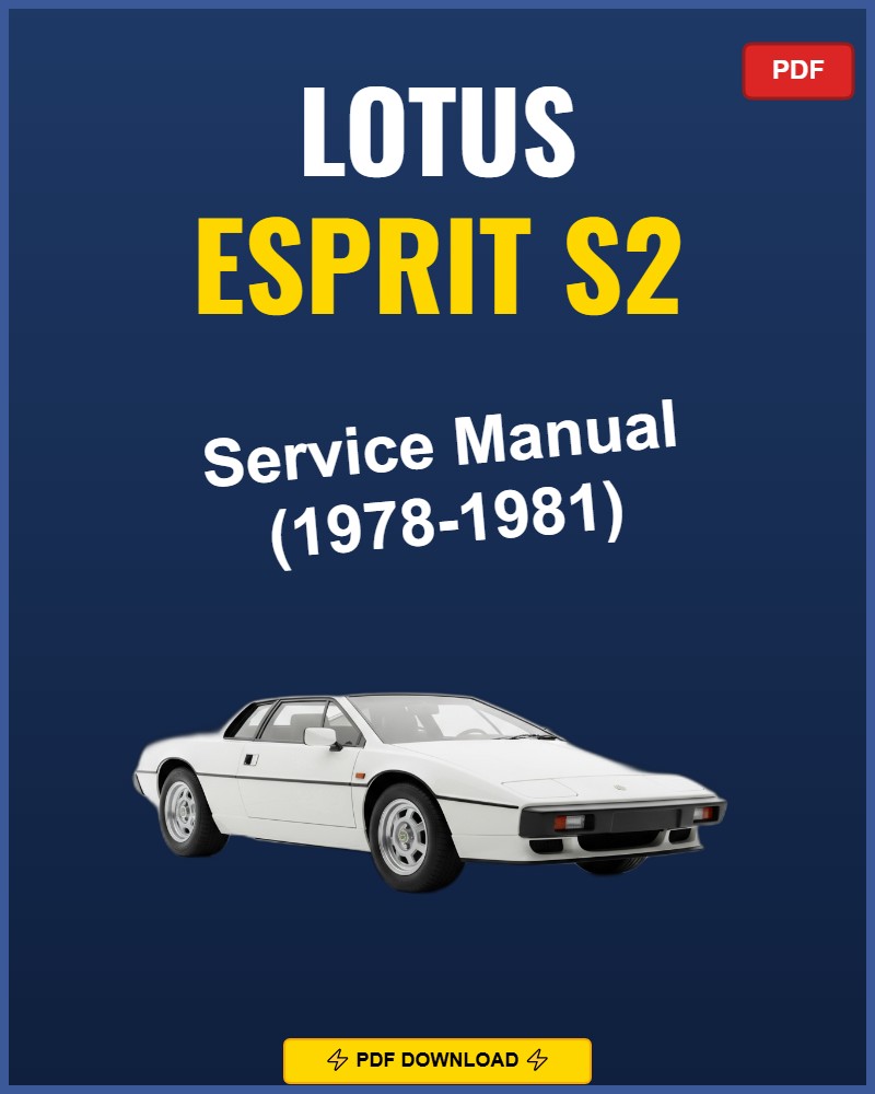 Lotus Esprit S2 1978 Repair Workshop Manual | 1978