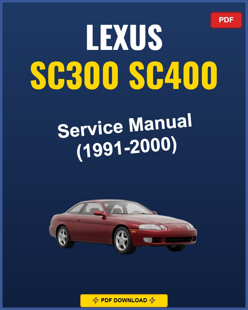 Lexus Sc300 Sc400 1991-2000 Repair Workshop Manual | 1991 1992 1993 1994