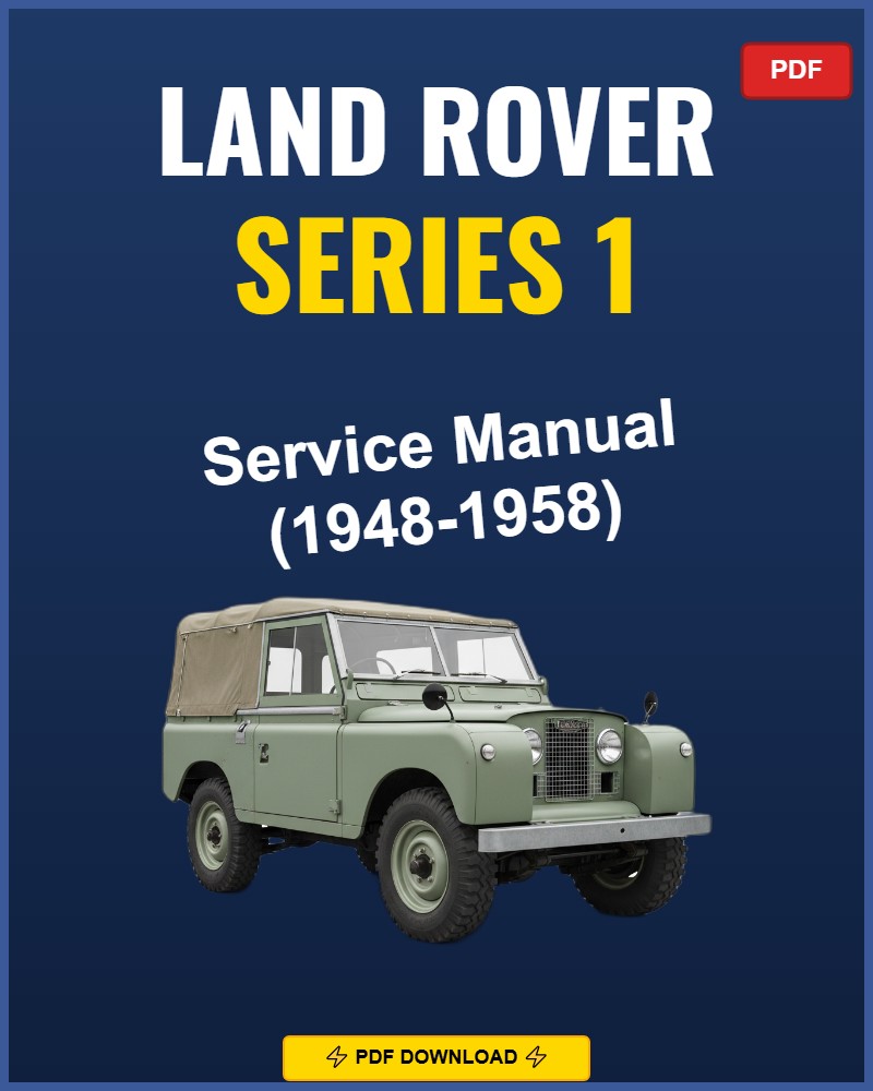 Land Rover Series 1 1948-1958 Repair Workshop Manual | 1948 1949 1950