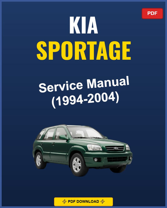 Kia Sportage 1994-2004 Repair Workshop Manual | 1994 1995 1996 1997 1998 199