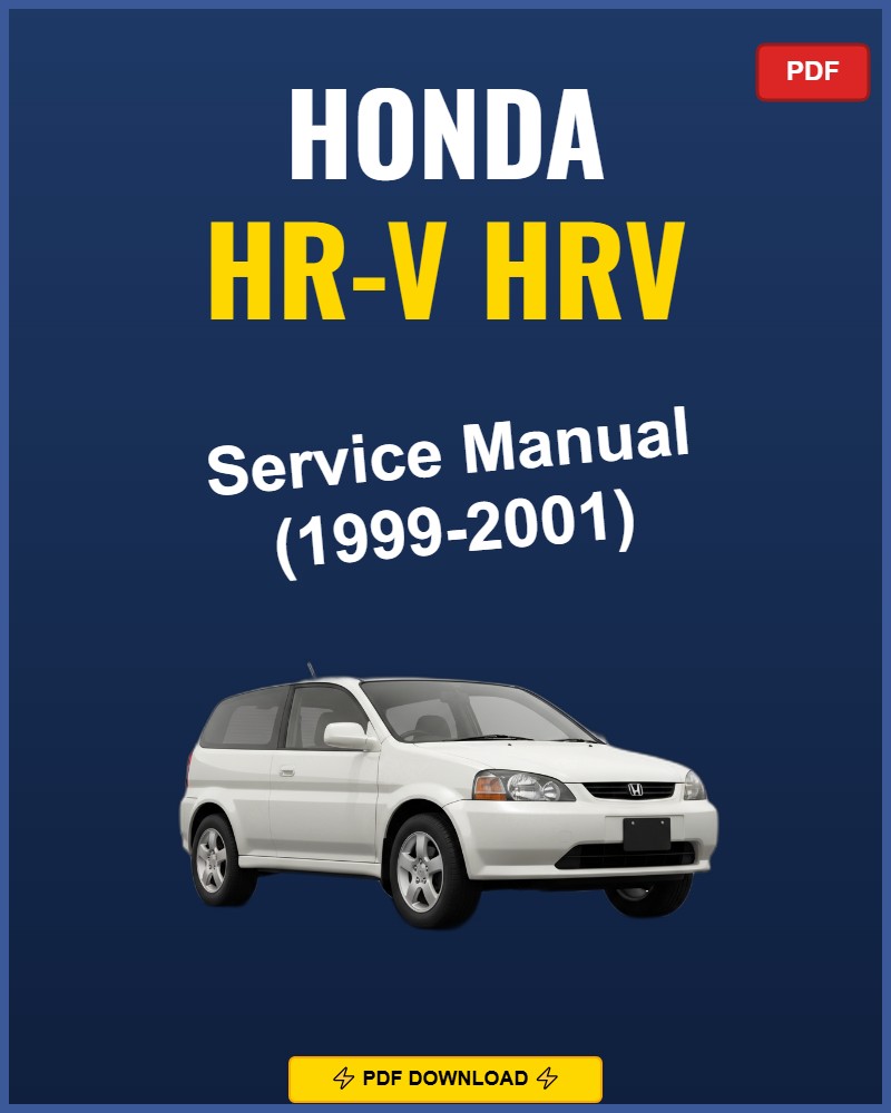Honda Hr-V HRV 1999-2001 Repair Workshop Manual | 1999 2000 2001