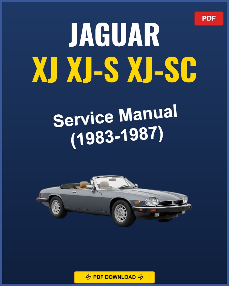 Jaguar XJ XJS XJSC 1983-1987 Repair Workshop Manual | 1983 1984 1985 1986