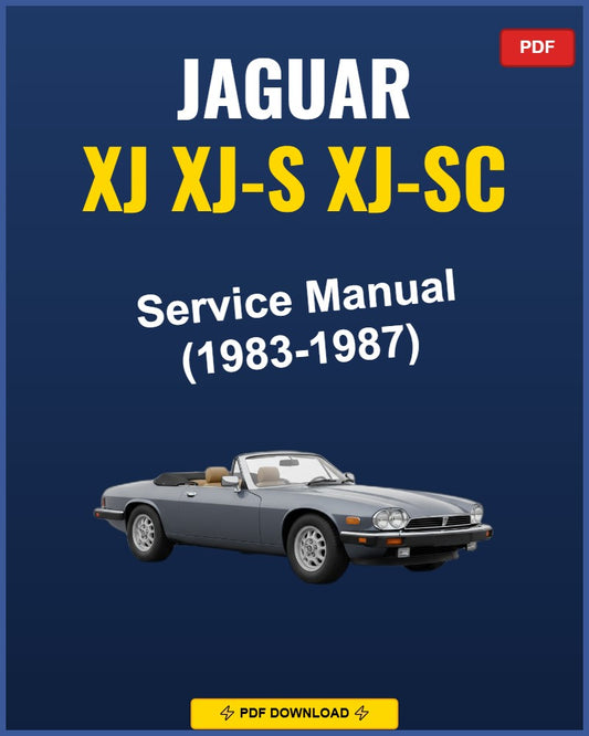 Jaguar XJ XJS XJSC 1983-1987 Repair Workshop Manual | 1983 1984 1985 1986