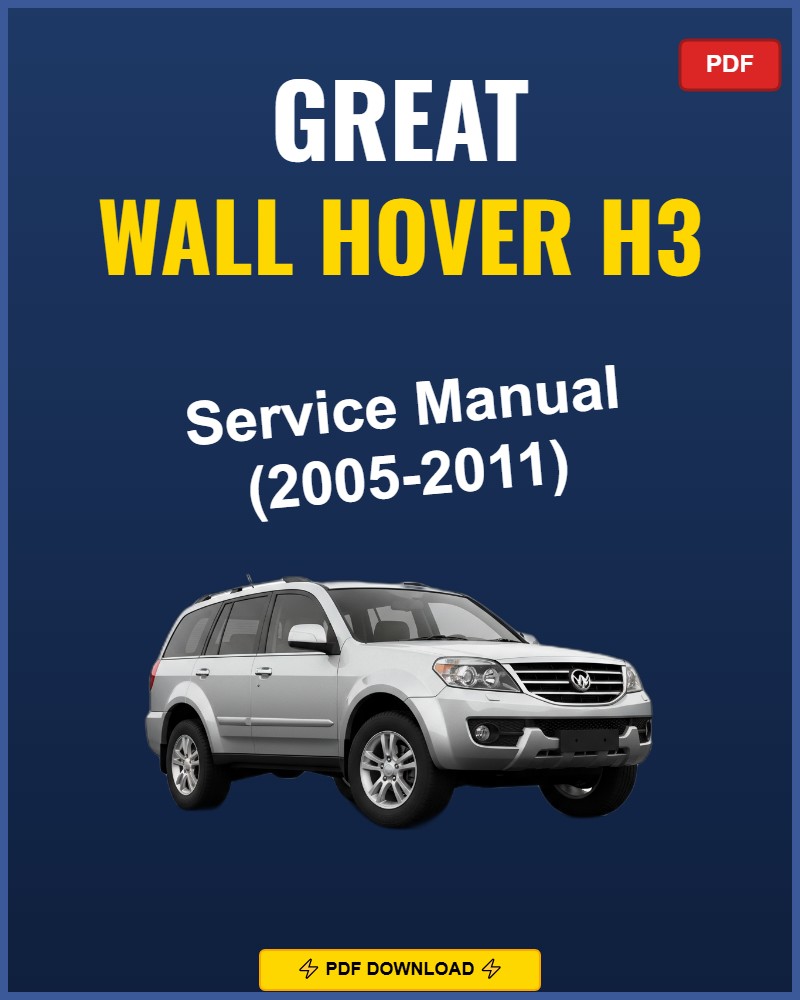 Great Wall Hover H3 2005-2011 Repair Workshop Manual | 2005 2006 2007 2008